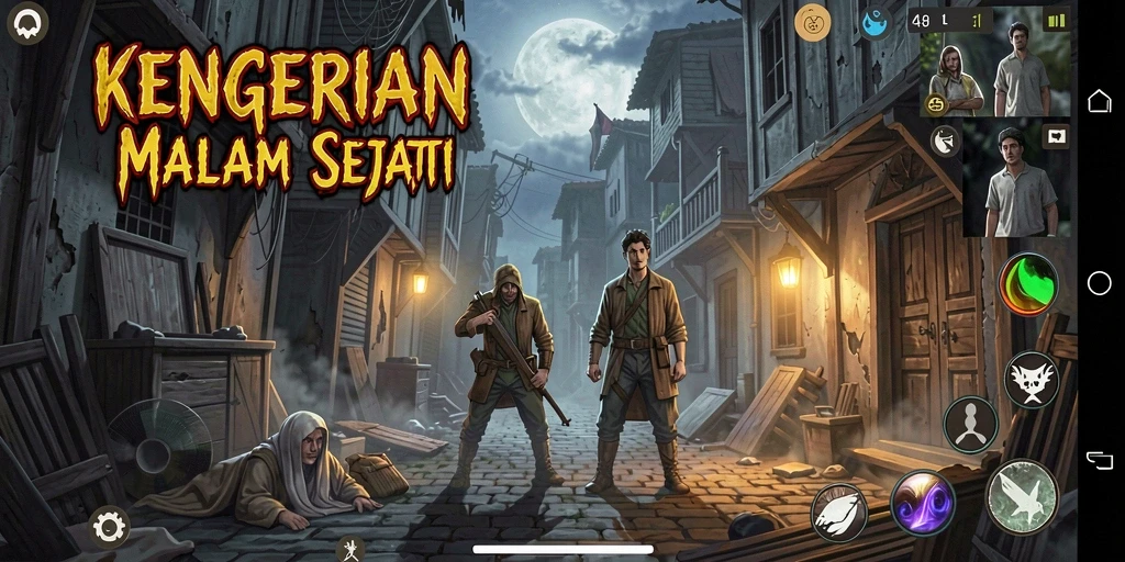 Screenshot gameplay penuh ketegangan dalam 3446.