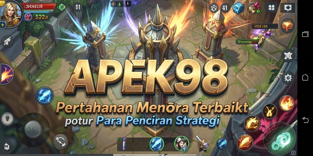 Gameplay APEK88 menampilkan pertahanan menara melawan gelombang musuh.