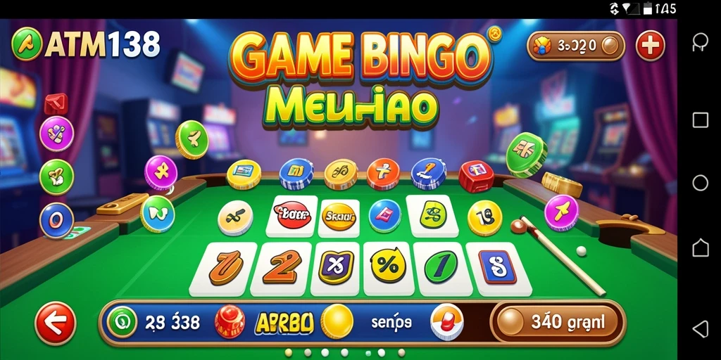 Tampilan utama gameplay Bingo di ATM138 yang seru dan interaktif.