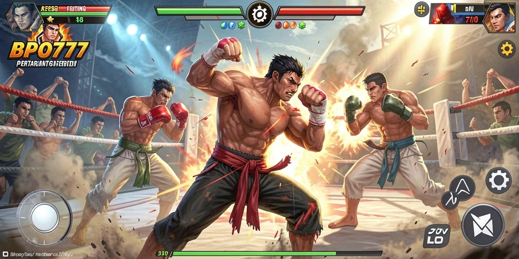 Gameplay BPO777 yang intens dan penuh aksi.