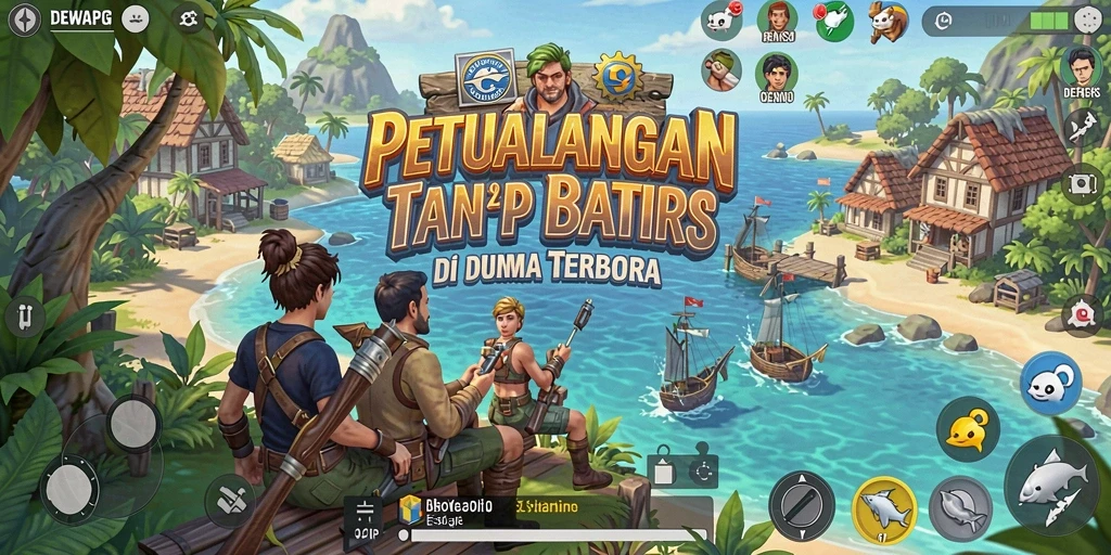 Tampilan gameplay DEWAPG yang menakjubkan dalam dunia terbuka.