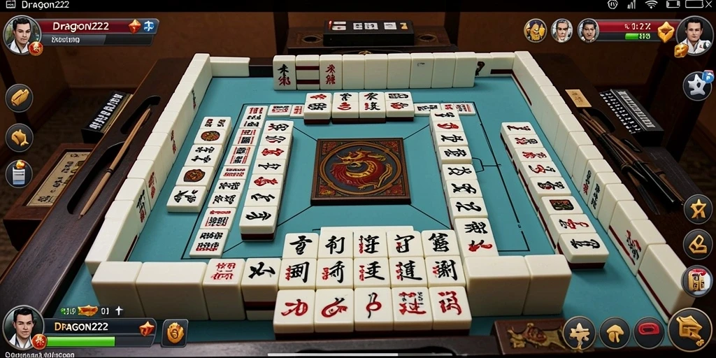 Screenshot gameplay DRAGON222 menunjukkan aksi Mahjong yang mendebarkan.