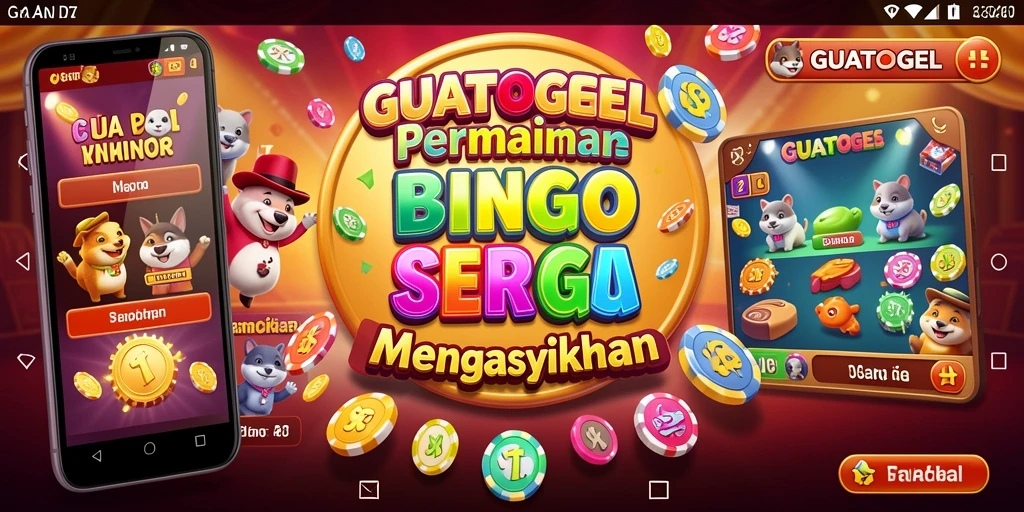 Tampilan gameplay GUATOGEL yang penuh warna dan menarik.