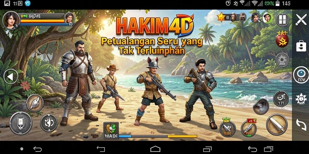 Screenshots HAKIM4D menunjukkan aksi seru dalam gameplay Adventure.