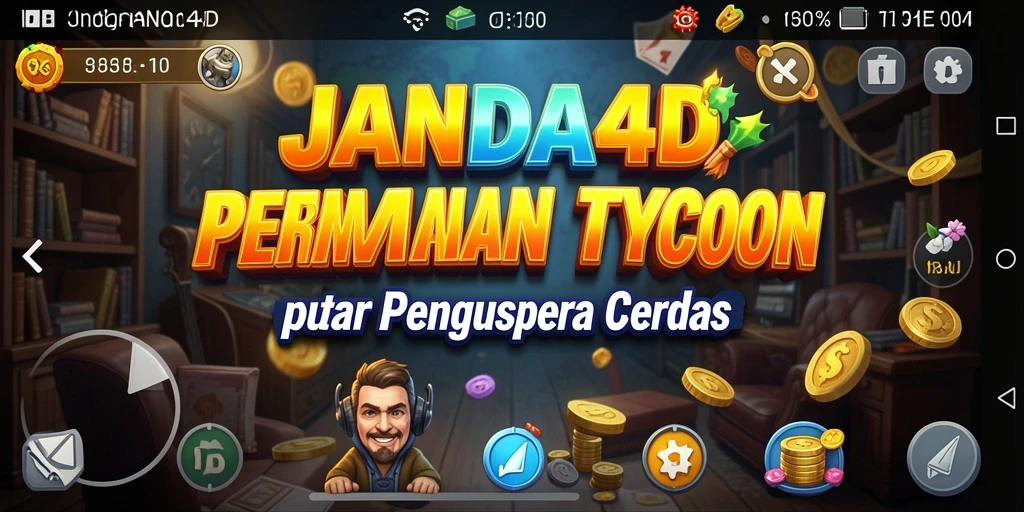 Tampilan gameplay <strong>JANDA4D</strong> menampilkan strategi bisnis yang menarik.