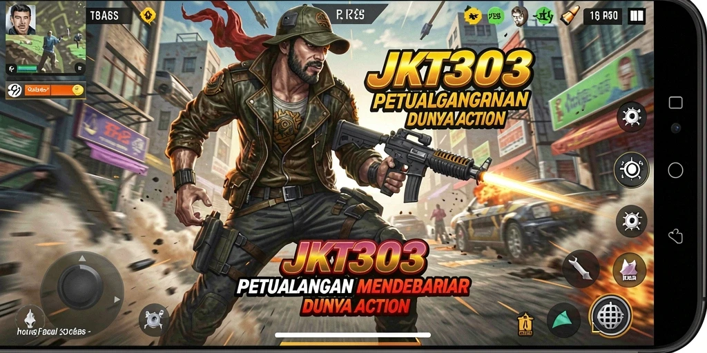Tangkapan layar menampilkan aksi seru dalam JKT303 dengan gameplay yang intens.