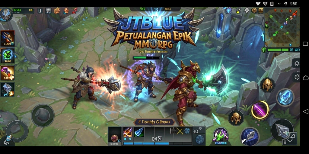 Tampilan gameplay epik di dunia fantastis JTBLUE.