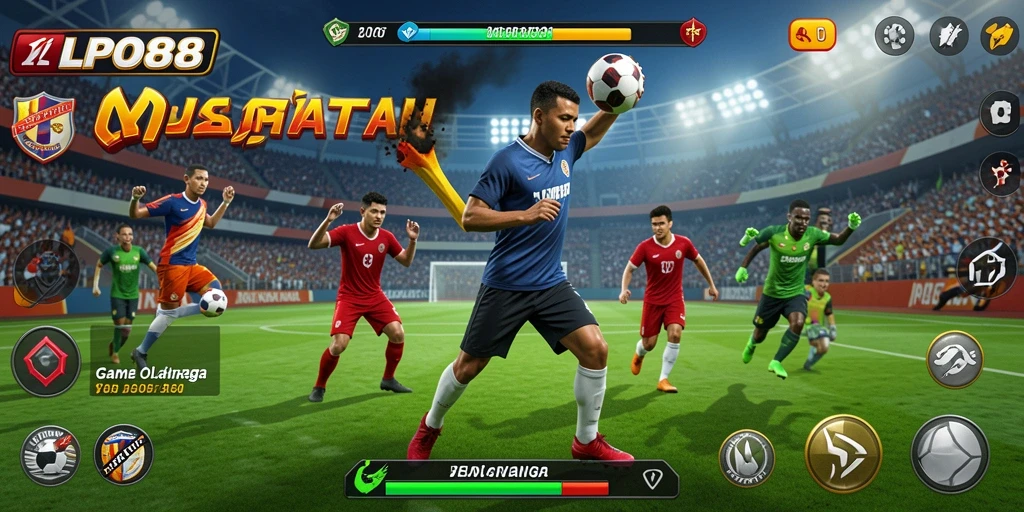 Tangkapan layar utama LPO88 menampilkan aksi seru dalam permainan olahraga.