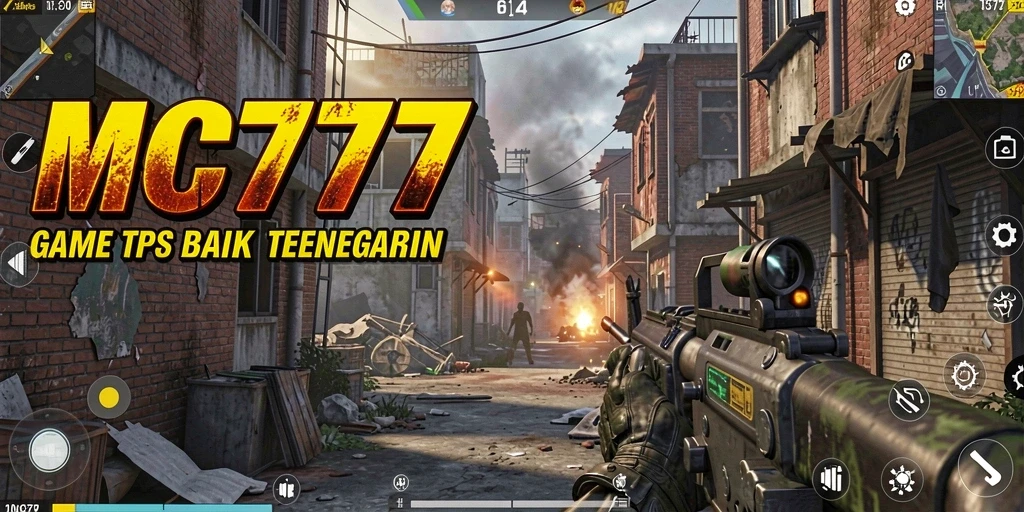 Screenshot utama MC777 menunjukkan aksi menegangkan dalam mode TPS.
