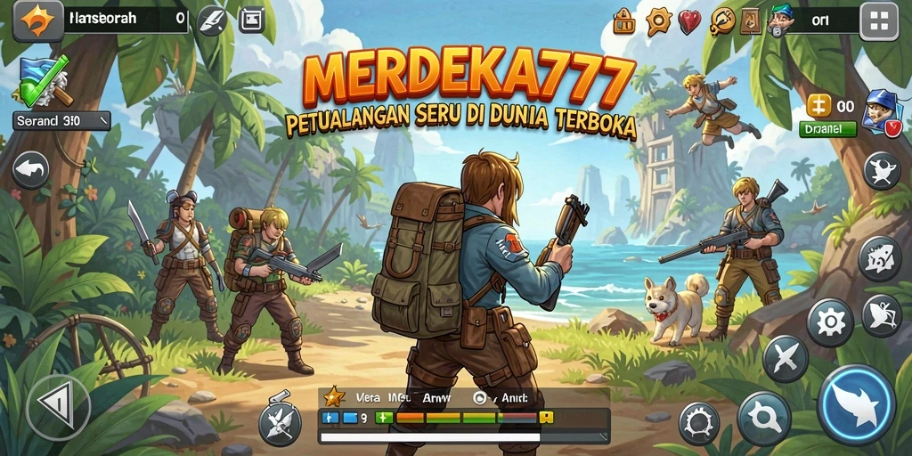 Tampilan gameplay seru dari MERDEKA777 di dunia terbuka.