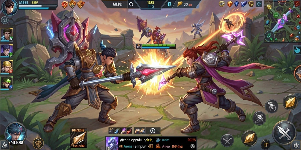 Gameplay Fighting yang menegangkan dan seru di MLBB8.