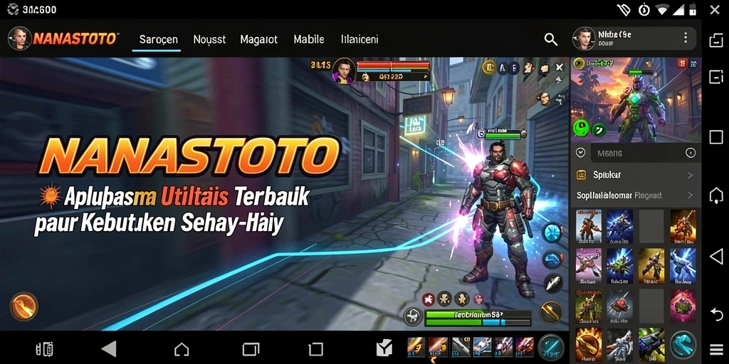 Tampilan antarmuka NANASTOTO yang user-friendly dan efisien.