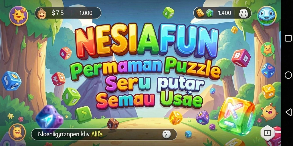 Tampilan gameplay seru dari NESIAFUN dengan berbagai puzzle menantang.