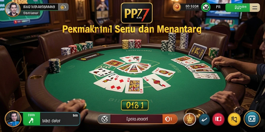 Gameplay PP7 yang mengasyikkan saat bermain poker.