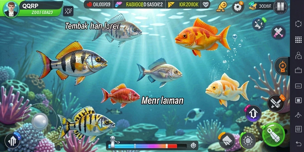 Gameplay menembak ikan yang intens dan mengasyikkan di QQRP.