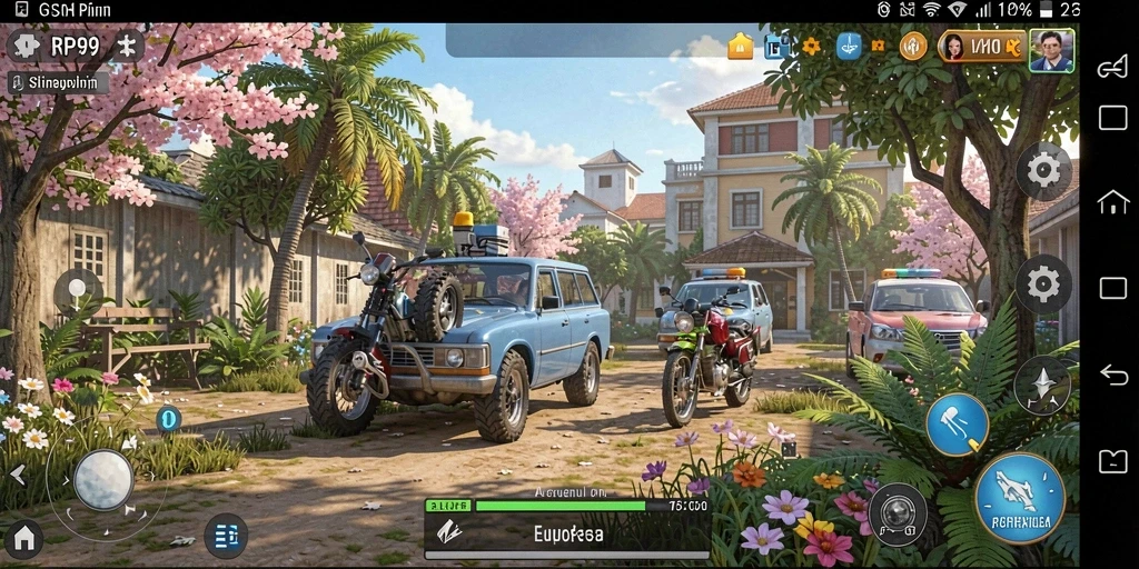 Screenshot gameplay RP99 menampilkan interaksi karakter yang dinamis.