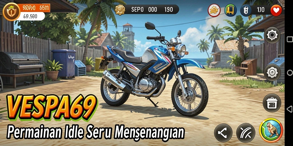 Tampilan gameplay menarik dari VESPA69 dengan elemen Idle.