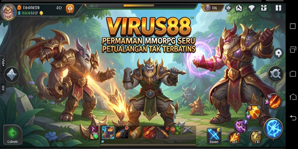 Gameplay seru dan penuh tantangan di dunia <strong>VIRUS88</strong> MMORPG.