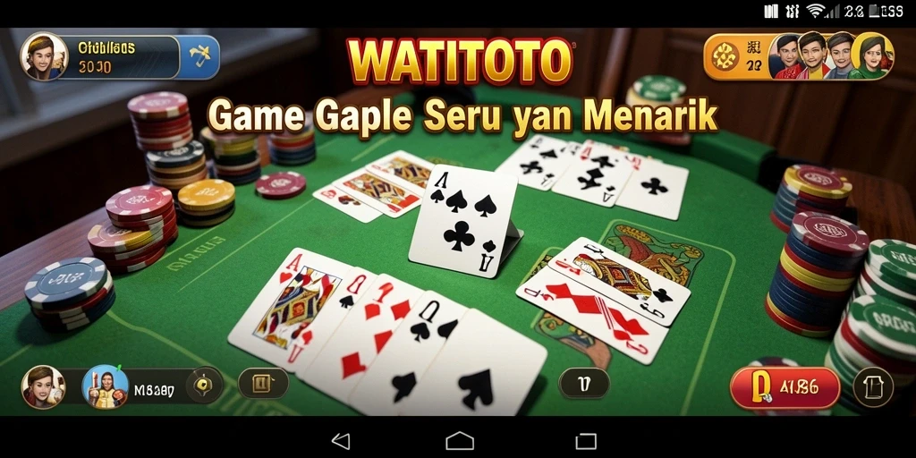 Tampilan gameplay Gaple yang menarik dan interaktif di WATITOTO.