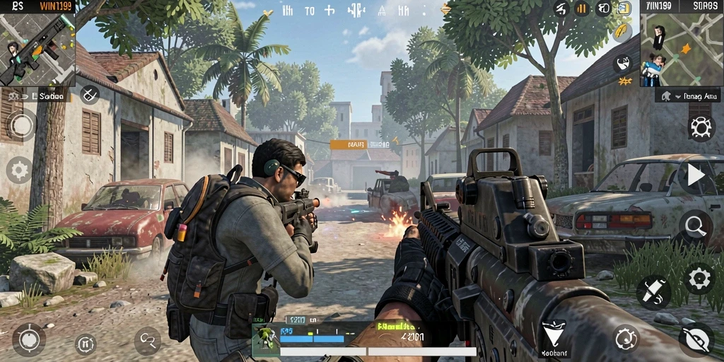 Tampilan aksi seru dalam gameplay WIN199.